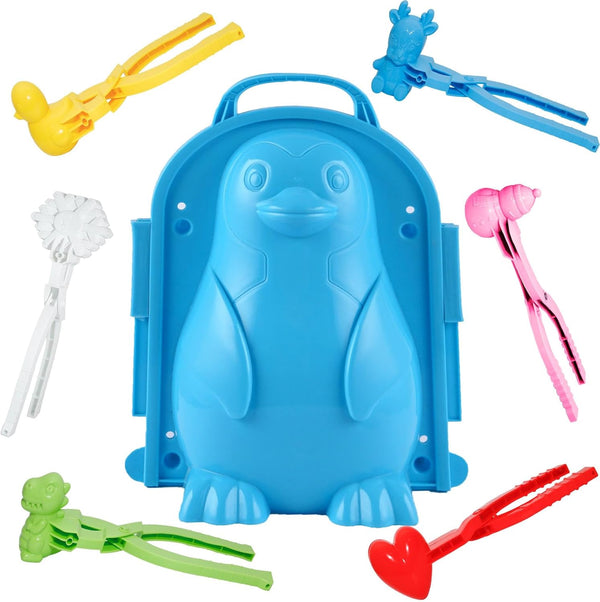 Holady Snow Mold and Sand Mold, 3D Penguin Shape for Kids and Adults, Outdoor Toy for Beach and Snow Play