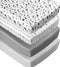 FIGEPO 4 Pack Star and Moon Neutral Unisex Fitted Baby Crib Sheets Set