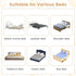 1 Pack, 71 Inch) HONEY JOY Bed Rail for Toddlers, Extra Long, Foldable Portable Swing Down Safety Bed Guard Rail