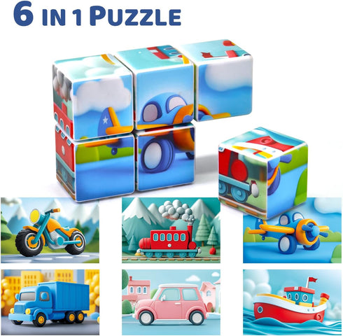 1.65 inch 3D 3-5, Pairez Toys Magnetic Tiles Building Blocks, Magnetic Cubes Toys, STEM Learning Educational Cars
