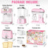 Set, 7 3 Kids Kitchen Toys BPA-Free Piece Pretend Play Appliances with Light Sound, Coffee Maker Blender Stand Mixer