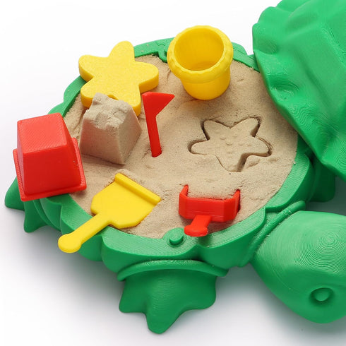 EAMC XHXX Mini Desktop Turtle Sandbox with Soft Sand and Small Tools -Premium Sand Garden for Desk Kit - Mini Zen