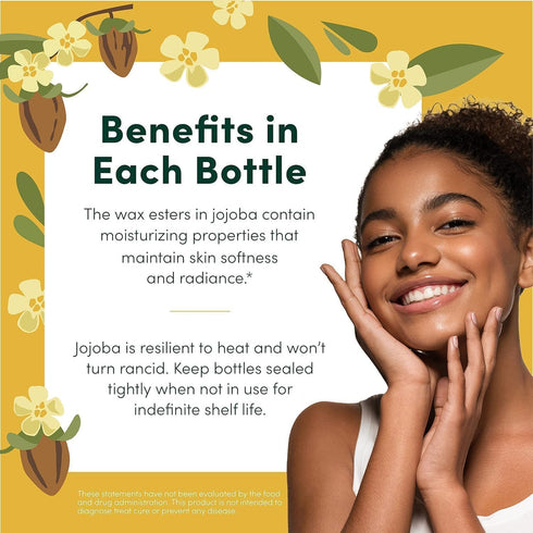 100% (8.45 oz) HobaCare Jojoba Baby Oil with Pump Dispenser Pure Natural Unrefined Unscented Hexane Free Cold Pressed