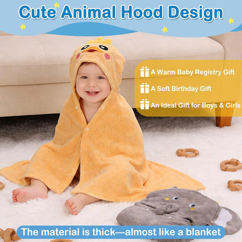 8 Set, 2 55" 27.5" 6 0-5 Flasoo Pcs Toddler Towel Pcs Hooded Toddler Bath Towel, Large x Toddler Hooded Towel & Pcs