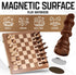 Chess Armory 15 Inch Magnetic Wooden Chess Set, Board Game for Adults & Kids with Extra Queen Pieces & Storage Box
