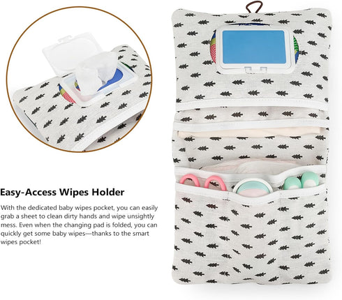 KDUPUP Baby Diaper Bag, Organizer Travel Wet Wipes Dispenser Holder, Reusable Baby Wipe Case Carrying Pouch, Portable