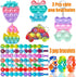 Duccsko 126 Pack 3-5,Pop Party Favors for Kids Fidget Toys, Classroom Prizes, Treasure Box Toys, Pinata Filler, Goodie