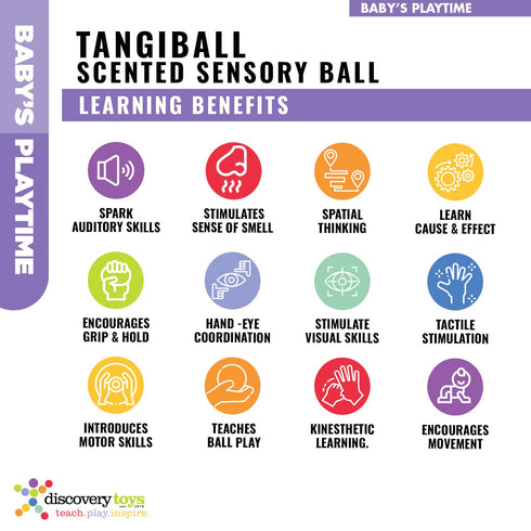 Discovery Toys TANGIBALL Squishy, Squeezy Scented Sensory Ball, STEM Toy for Early Childhood Development