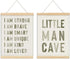 ULEGIE Boy Nursery Decor Posters Framed with Wood Hanger, Little Man Cave Sign