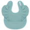 SMOOCH Extra Coverage Baby Bibs - Waterproof Fabric, Fits Ages 6-24 Months (Sage)