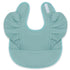 SMOOCH Extra Coverage Baby Bibs - Waterproof Fabric, Fits Ages 6-24 Months (Sage)