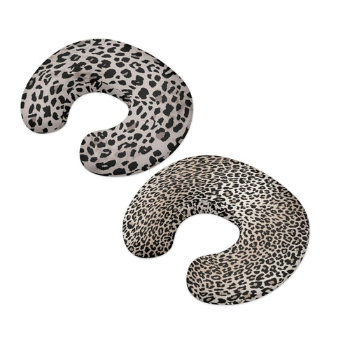 GOSTONG Set 2 Pack Black Grey Leopard Nursing Pillow Cover of Nursing Pillow Slipcovers Ultra Soft Compatible