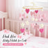 Baby Mobile for Crib Pink Bow Baby Crib Mobile for Girls Handmade Coquette Bow Nursery Decor for Infant Bedroom Hanging