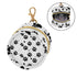 Dog Paw Round Pacifier Storage Case with Zipper, Portable Pacifier Case for Travel, Diaper Bag & Purse, Pacifier