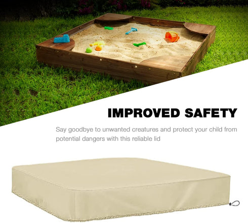 Hoypeyfiy (47 47 inches,59 59 inches) (Small47.2 47.2inches) Sandbox Sandpit Cover, Kids Sand Box Cover for Sand