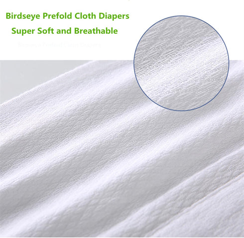 3 (10-35 lbs) Count(12) Prefold Cloth Diapers, Fasoar Ply Baby Washable Cotton Diapers Covers for Babies to Toddlers