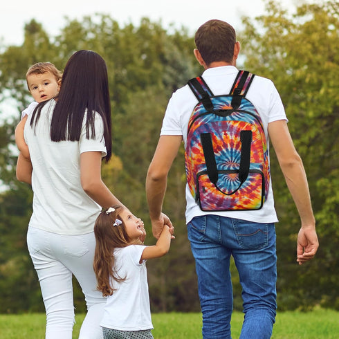 Shoblo Backpack Tie Dye Diaper Bag for Travel, Waterproof Diaper Bag with Insulated Bottle Pockets & USB Port, Large