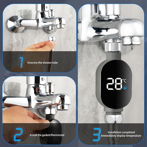 DIMITU Shower Temperature Meter LED Digital Display Temperature Gauge Household Water Thermometers Waterproof Bath