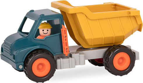 Battat Yellow Dump Truck, Classic Toddler Trucks with Soft Rubber Wheels, Kids Construction Toy for 18 Months +