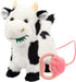 9'' Hopearl Walking Cow Interactive Electronic Pet Singing Toy Remote Control Leash Animated Musical Nodding Moo