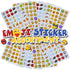 ArtCreativity Emoticon Sticker Set for Kids, 3000+ Stickers, 12 Packs with 72 Sheets, Classroom Rewards