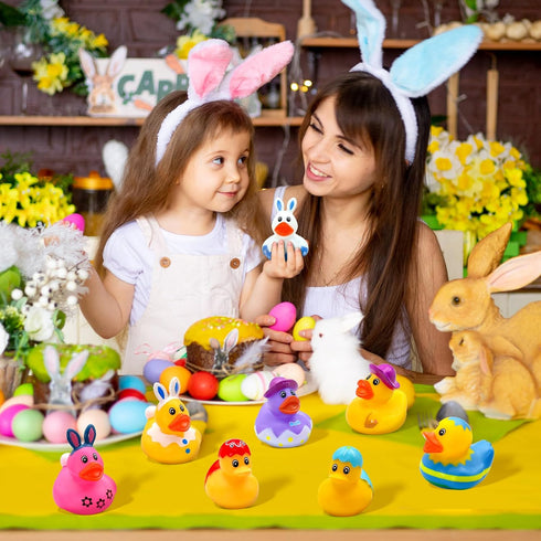 Diteryy 30 Pack Ducks-2.3 Inch Summer Easter Rubber Bulk Floater Ducks for Ducking Assortment Rubber Duckies for Kids