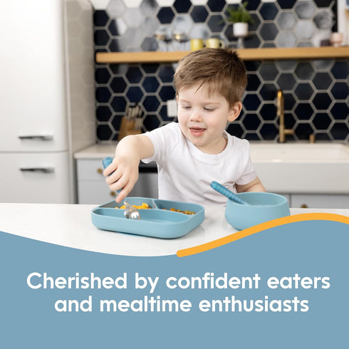 NumNum Toddler Utensils - Pre-Spoon, Fork, Spoon & Knife GOOtensils, 4th Stage Silverware Feeding Kids Aged 2+ Years,