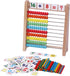 Wooden Abacus for Kids Math, 100 Counting Sticks & Number Cards 1-100, Educational Math Games for Preschool Learning