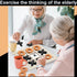 Seenelling Jumbo Wooden Tic Tac Toe Game Dementia Activities for Alzheimers Seniors with Matching and Puzzle Templates