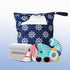 4 Frienda Pieces Cloth Diaper Wet Dry Bag, Waterproof Reusable Washable Bag for Baby Items and Travel Zippered Pockets