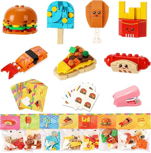 SKINOSM Valentine's Day Cards for Kids - 28 PCS Dessert Block Valentines Day