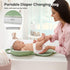Compact Waterproof Leather Diaper Changing Pad - Green