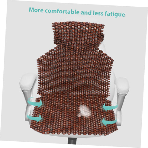 FUNOMOCYA Summer Wood Beads Seat Cushion for Cars Breathable Comfort Easy to Install Natural Wooden Beaded Car Seat Mat