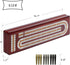 Set, 3 9 2 Sets Juegoal Upgrade Wood Cribbage Board Game Solid Wooden Continuous Track Board with Larger Storage Area