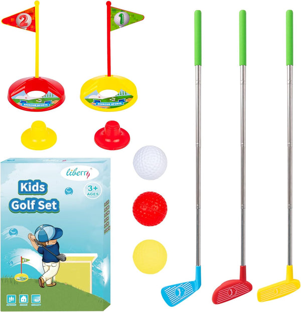 Liberry Kids Golf Club Set, Retractable Toy Golf Clubs for Toddlers, Mini Golf Set for Ages 3-5