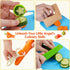 Kids Knife Set for Real Cooking - 4 Plastic Safe Knives, Crinkle Cutter, Y Peeler, Cutting Boards, Kitchen Gloves,