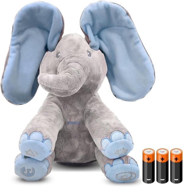 Dimple Kyle Elephant Stuffed Animal Toy - Animated Plush Blue Singing Elephant,