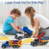 YHXKJ 3 Pack 12'' Set,Transport 3 4 5 6 7 Large Trucks Toy Tow Truck Toy & Dump Trucks and Car Carrier Truck Toys