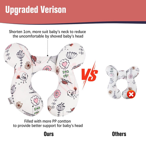 KAKIBLIN Baby Neck Pillow, Upgraded Baby Support Pillow,Babies Head Pillow,Neck Support Pillow for for Car Seat