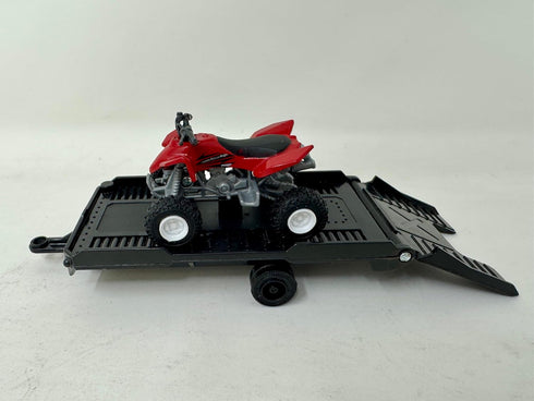NewRay 1:43 Toys Chevy Silverado Pick Up Truck with Trailer and Dirt Bike