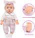 12" Playset 6 12 Inch Ecore Fun Baby Doll and Clothes Accessories - Pcs Doll with Pink Romper Outfit, Headband, Socks
