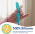 Dr. Talbot's Diaper Cream Soft Silicone Brush with Suction Base & Hygienic Case, Aqua, Full Size