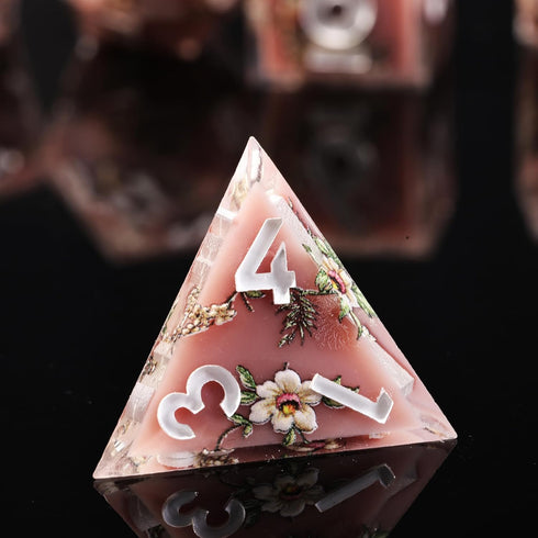 D&D Sharp Edge Polyhedral Dice Set, Mini Planet Dice for Dungeons and Dragons (Maidens)