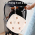 Naroote Diaper Bag, Bag Quilted Cotton Cute Pattern Nappy Diaper Storage Bag with Stroller Hooks Portable Stroller Baby