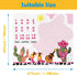 Cow Girl Baby Stuff, Baby Monthly Milestone Stuff for Newborn Baby Photo Taken - Baby Age Blanket with 2 Frame by PAMBO