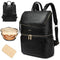 Leather Diaper Bag Backpack for Boy Girl Twins, Toddler Diaper Bag with