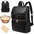 Leather Diaper Bag Backpack for Boy Girl Twins, Toddler Diaper Bag with