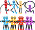 WUCLUD 12PCS Telescopic Suction Cup Robot Toy,pop Tubes,Toys for Kids,Toddler Travel Toys,Toddler Sensory