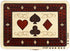 Wooden Cribbage Board/Box - 2 Track, Inlaid in Maple Wood/Bloodwood, Storage for Pegs & One Deck of Cards, 60 Points