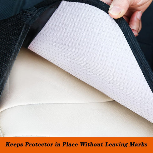 Gowhalle (Red-2pcs) Car Seat Protector, Non-Slip Rubber Padded Backing Seat Protector for Child Seats, Waterproof